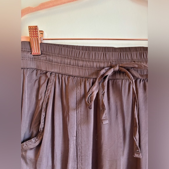 Aerie Brown Satin Joggers - Picture 3 of 6